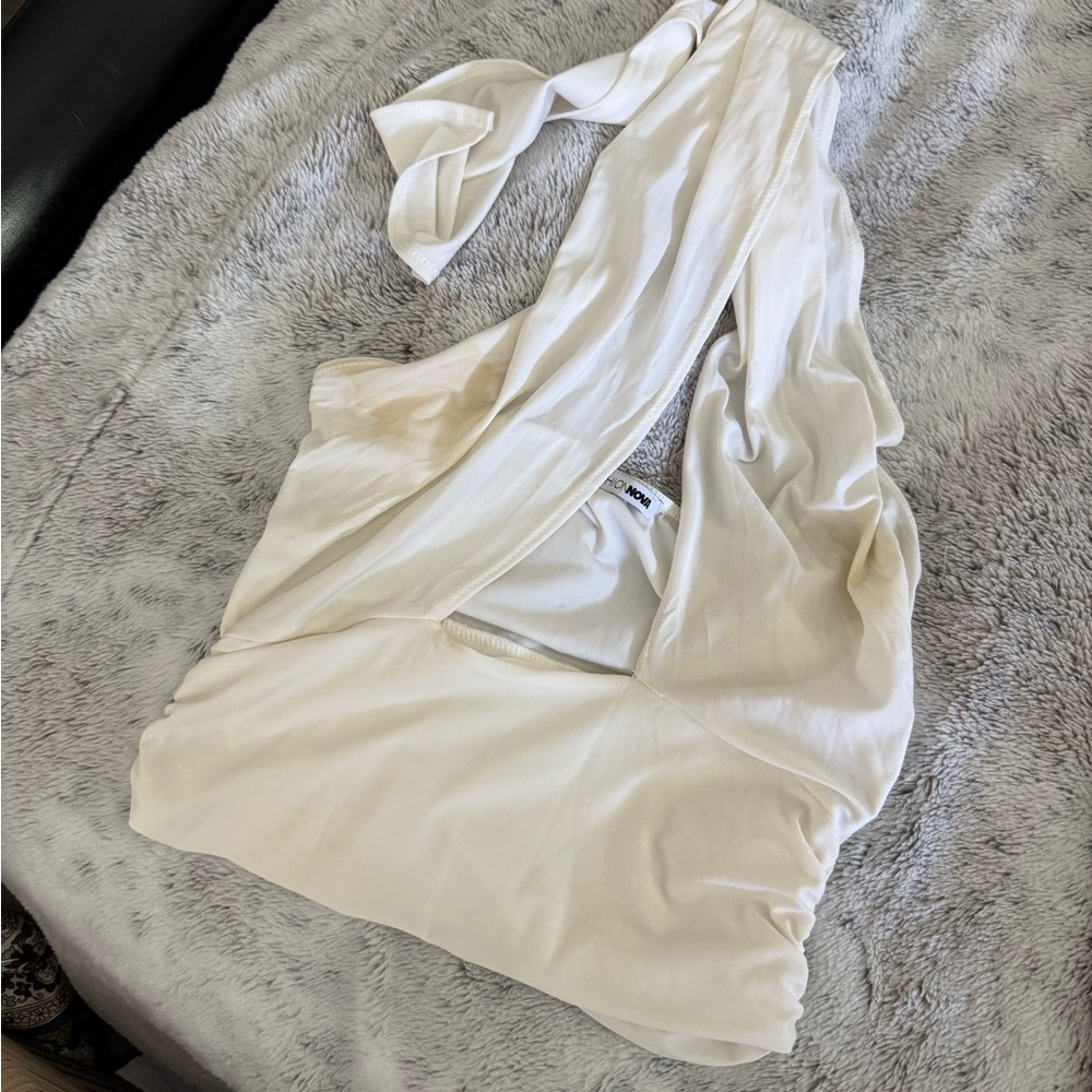 Fashion Nova White Wrap Top